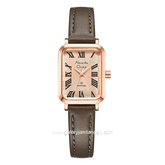 Alexandre Christie AC 2B87 LH Passion Brown Rosegold Leather Strap